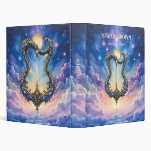 Classeur Harpe céleste au clair de lune – Art de fantasy co