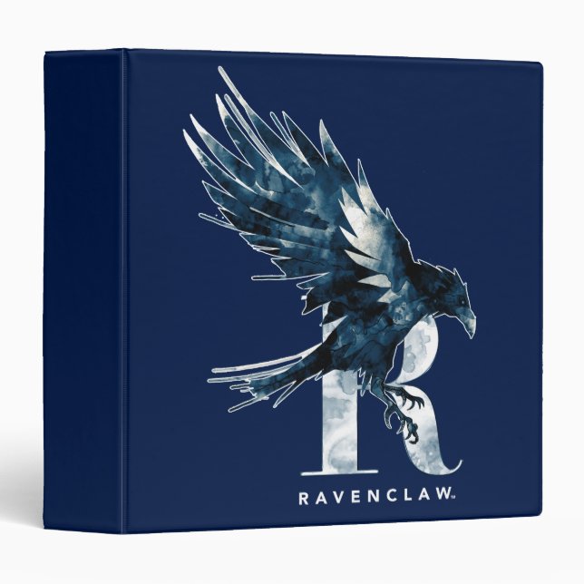 Classeur Harry Potter | Aquarelle RAVENCLAW™ Raven (Devant/Côté)