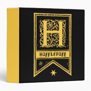 Classeur Harry Potter   Bannière Monogramme Hufflepuff