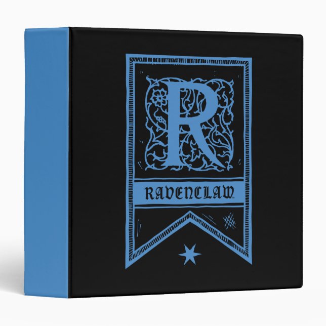 Classeur Harry Potter | Bannière Monogramme Ravenclaw (Devant/Côté)