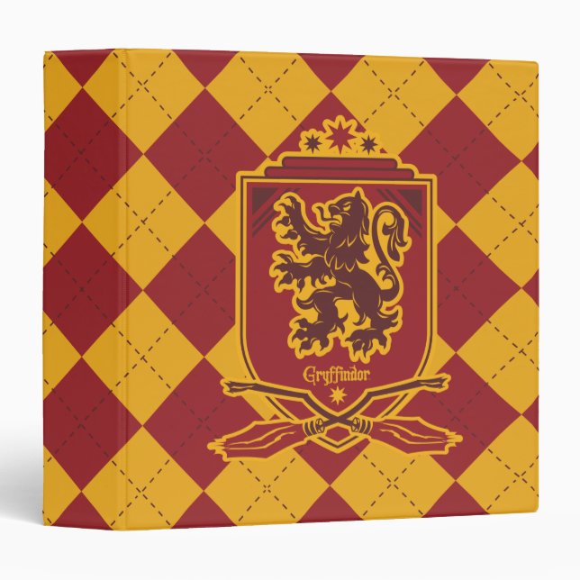 Classeur Harry Potter | Blason de Gryffindor QUIDDITCH™ (Devant/Côté)