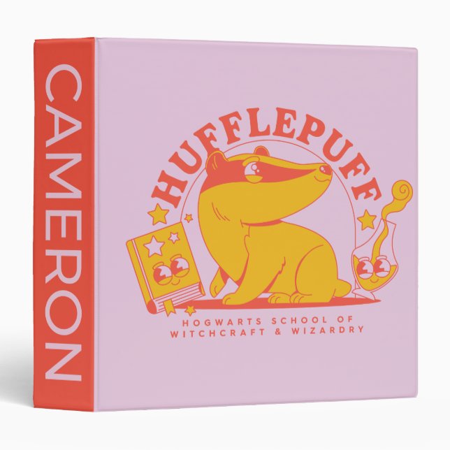 Classeur HARRY POTTER™ | Cute HUFFLEPUFF™ (Devant/Côté)