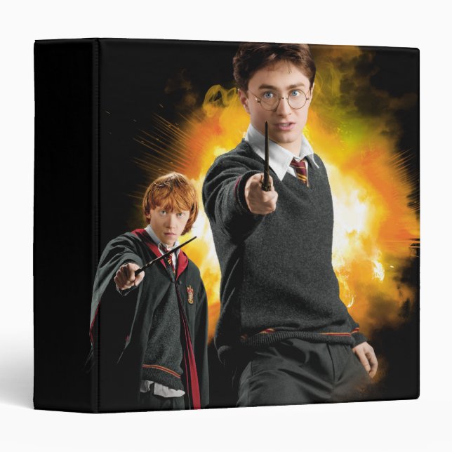 Classeur Harry Potter et Ron Weasely (Devant/Côté)