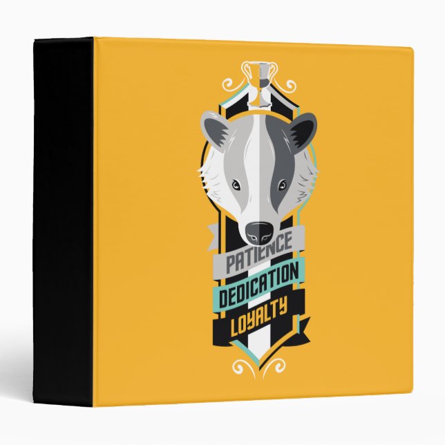 Classeur Harry Potter | HUFFLEPUFF™ House Traits Sigil (Devant/Côté)