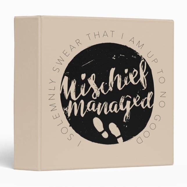 Classeur Harry Potter | Marauder's Map Charms Typographie (Devant/Côté)