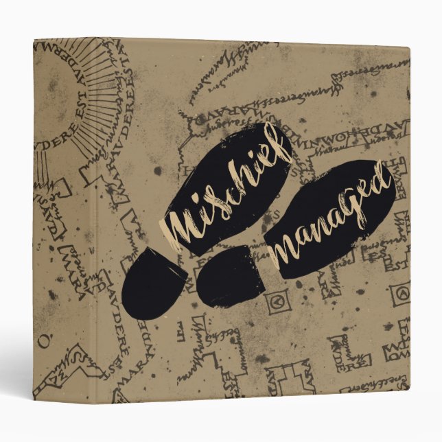 Classeur Harry Potter | MISCHIEF MANAGED™ Mappage Empreinte (Devant/Côté)
