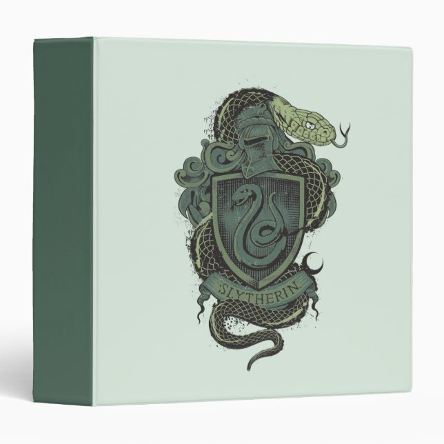 Classeur Harry Potter | Slytherin Crest (Devant/Côté)