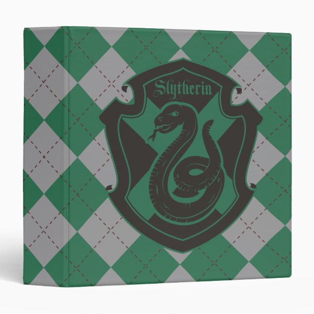 Classeur Harry Potter | Slytherin House Pride Crest (Devant/Côté)