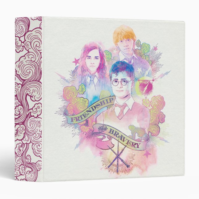 Classeur Harry Potter Spell | Harry, Hermione et Ron Waterc (Devant/Côté)