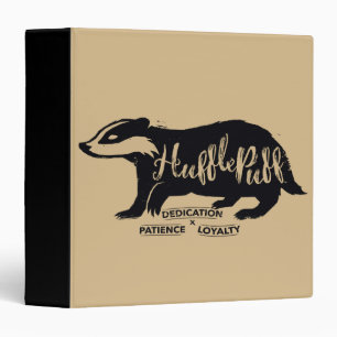 Classeur Harry Potter Typographie de silhouette HUFLEPUFF