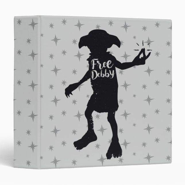 Classeur Harry Potter | Typographie de silhouette "Libérez  (Devant/Côté)