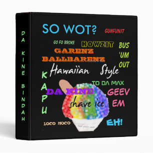Classeur hawaïen d'anglais pidgin de style
