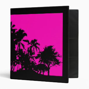Classeur hawaiien tropical de palme rose