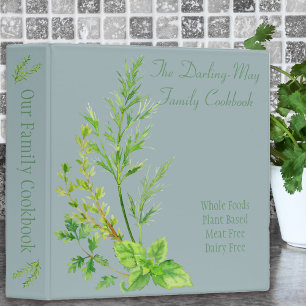 Classeur Herb Leaf - Livre de recettes familiales personnal