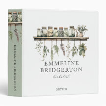Herbalist Herbal botanical Notes Binder