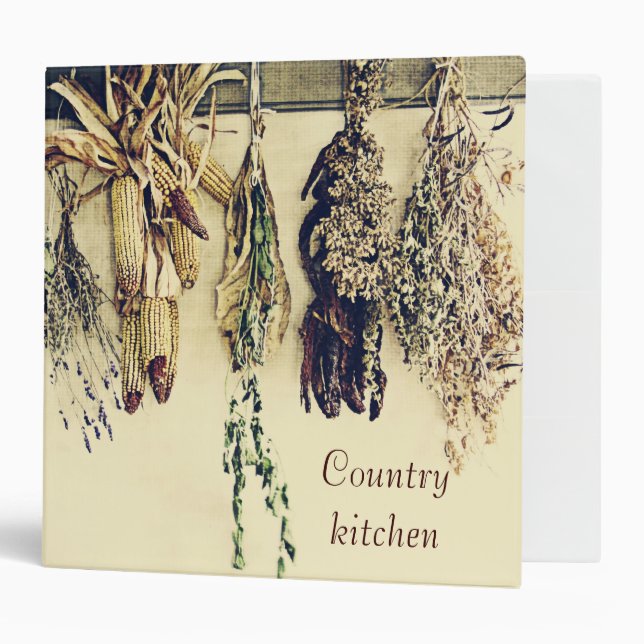 Classeur Herbes et pays secs rustiques de la vie de maïs (Devant/intérieur)