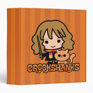 Classeur Hermione et Crookshanks en dessin animé