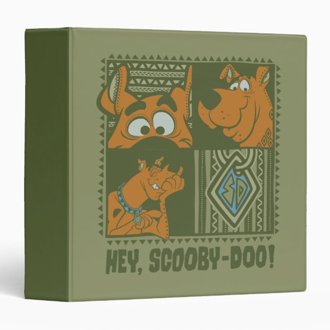 Classeur Hey Scooby-Doo Carré tribal Graphic (Devant/Côté)