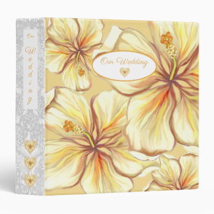 Classeur Hibiscus & dentelle JAUNE