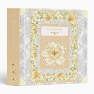 Classeur Hibiscus & dentelle JAUNE