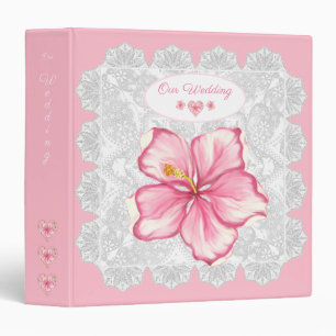 Classeur Hibiscus & dentelle PINK