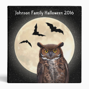 Classeur Hibou et la Pleine lune