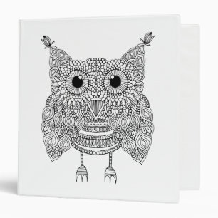 Classeur Hibou mignon de griffonnage