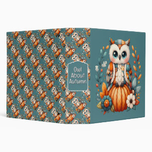 Classeur Hibou patchwork sur citrouille — Cottagecore autom