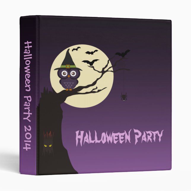 Classeur Hibou sur l'album photos de partie de Halloween de (Devant/Côté)