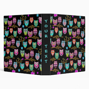 Classeur hiboux heureux