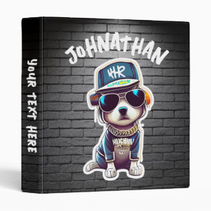 Classeur Hip hop Chien Chien Chien Chien avec Casquette Ble
