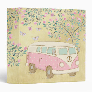 Classeur Hippy Van Butterflies et or de fleur