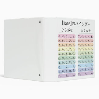 Classeur Hiragana et Katakana Langue japonaise Votre Nom