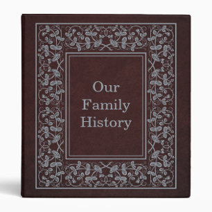 Classeur Histoire de la famille du style de couverture du l