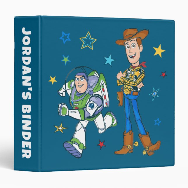 Classeur Histoire du jouet | Buzz & Woody (Devant/Côté)