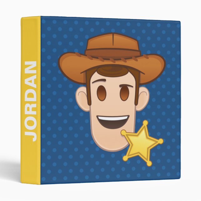 Classeur Histoire du jouet | Woody Emoji (Devant/Côté)