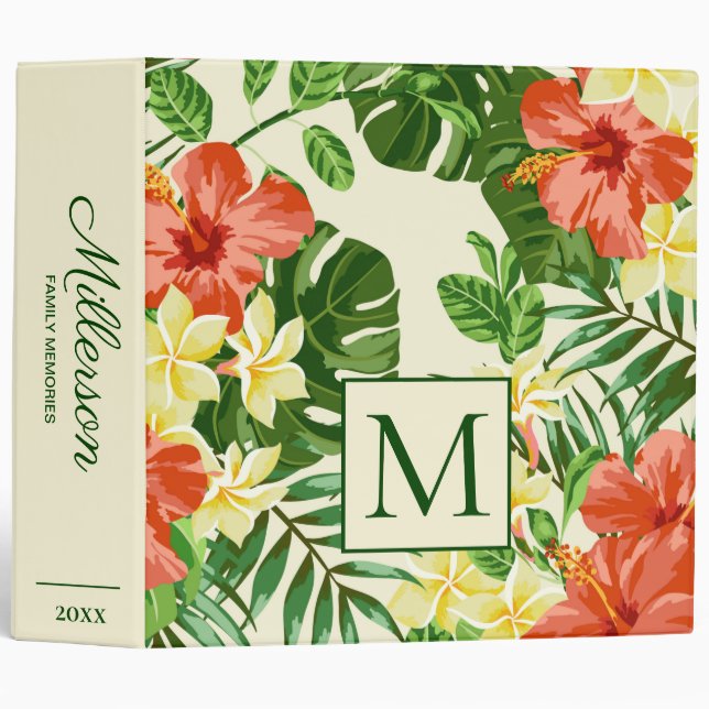Classeur Histoires de famille Scrapbook Tropical Jungle Flo (Devant/Côté)