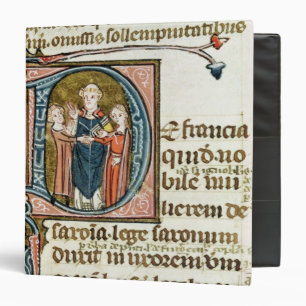 Classeur Historiated parafent "D" dépeignant un prêtre