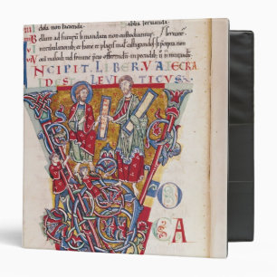 Classeur Historiated parafent "V" dépeignant une scène