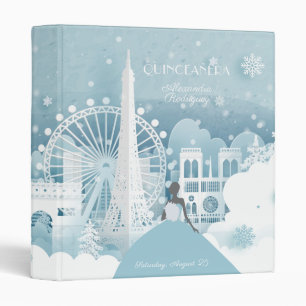 Classeur Hiver bleu glace à Paris