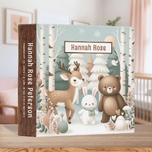 Classeur Hiver Bois Animaux Baby Photo Album