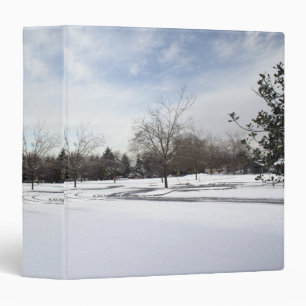 Classeur hiver pays des merveilles, neige, arbres et ciel