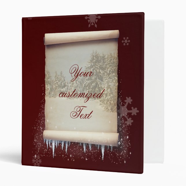 Classeur Hivernment Parchment Illustration (Devant/intérieur)