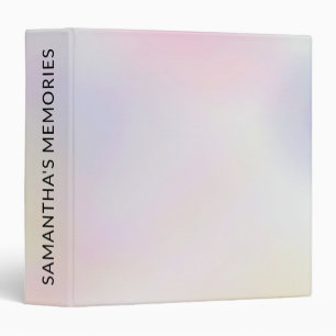Classeur Holographie rose irisée nacre moderne
