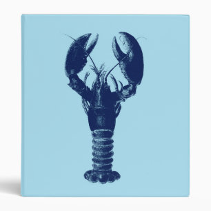 Classeur Homard bleu marine sur bleu clair