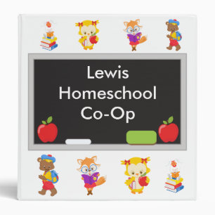Classeur Homeschool Co-op Animals and Chalkboard