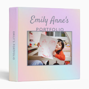 Classeur Homeschool Rainbow Unicorn Ombre Portefeuille de f