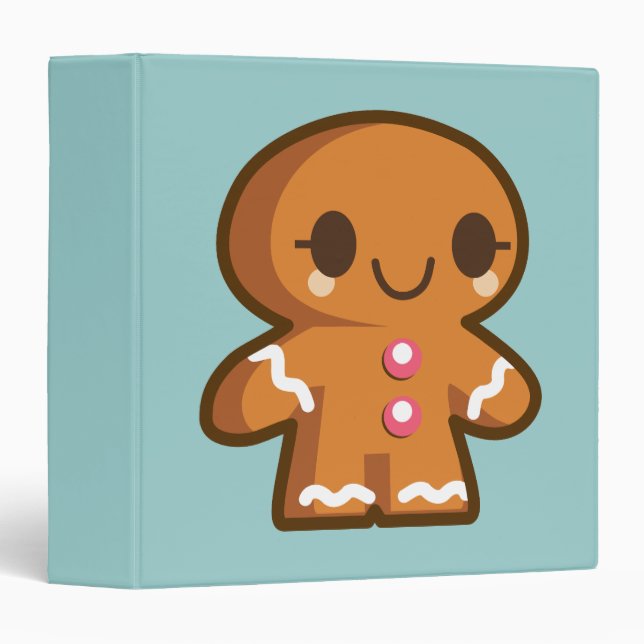 Classeur Homme de pain d'épices mignon (Devant/Côté)