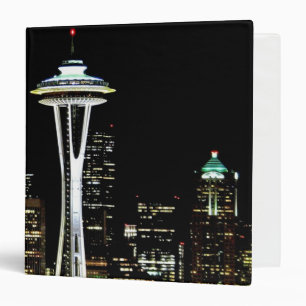 Classeur Horizon de Seattle la nuit, avec l'aiguille de