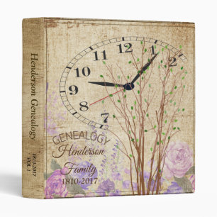 Classeur Horloge vintage Antique Généalogie Arbre de famill